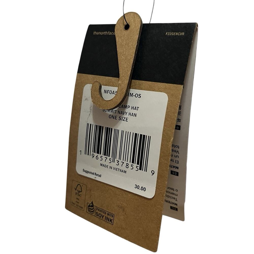 The North Face Class V Camp Hat Cap Navy Fly Fishing Lure One Size Buckle Back - Picture 3 of 7